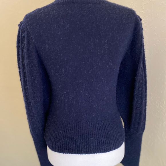 THE KOOPLES Navy Blue Knit Sweater Size XS Pullover Crewneck Wool Blend - Picture 7 of 10